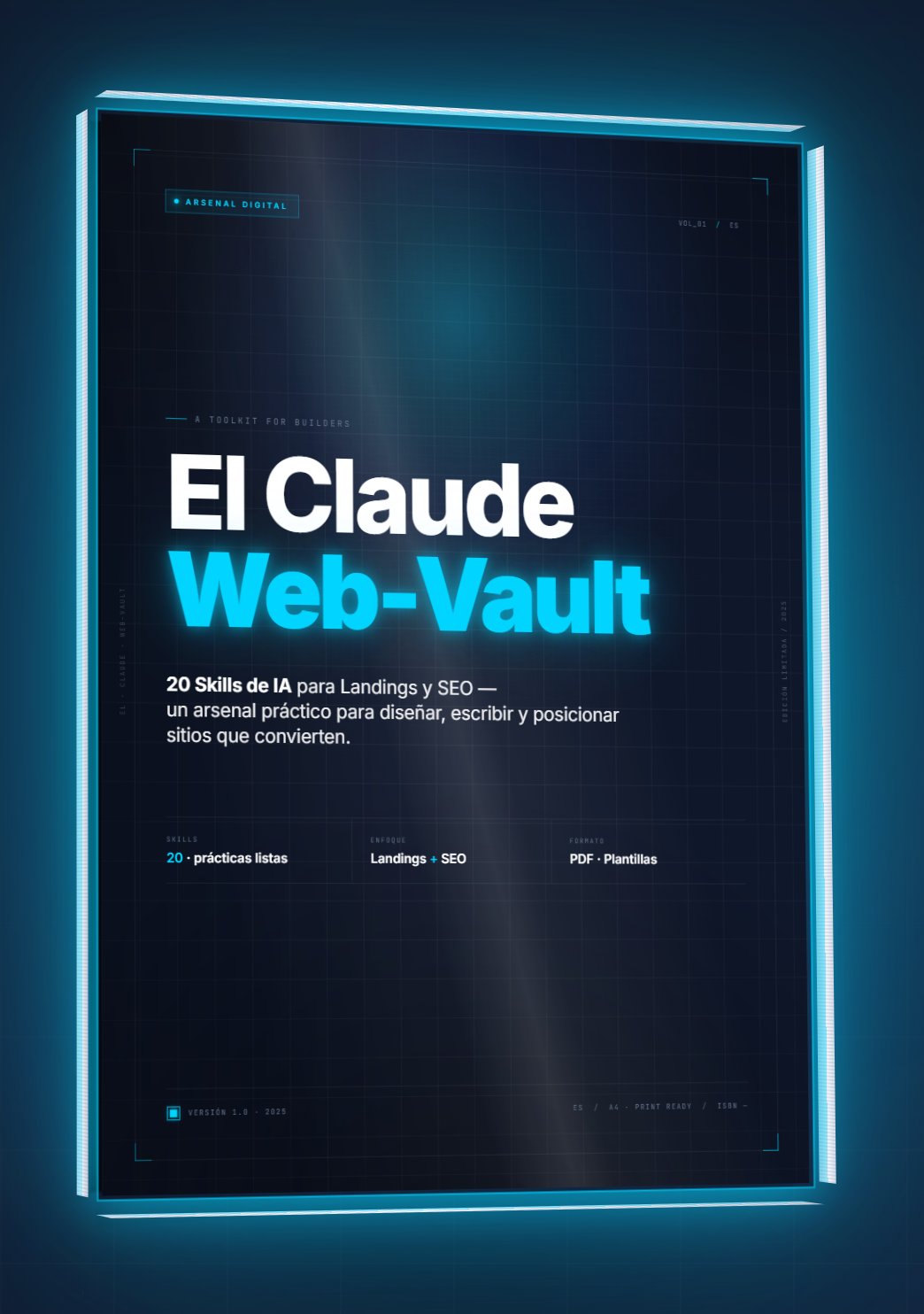 El Claude Web-Vault — guía PDF de 20 prompts de IA para landings y SEO